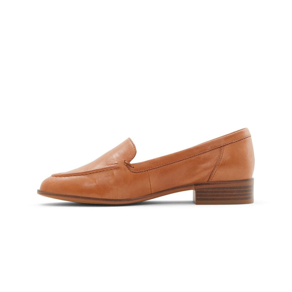 Mocassini color cognac in pelle con tacco 3 cm ALDO Gililiaflex