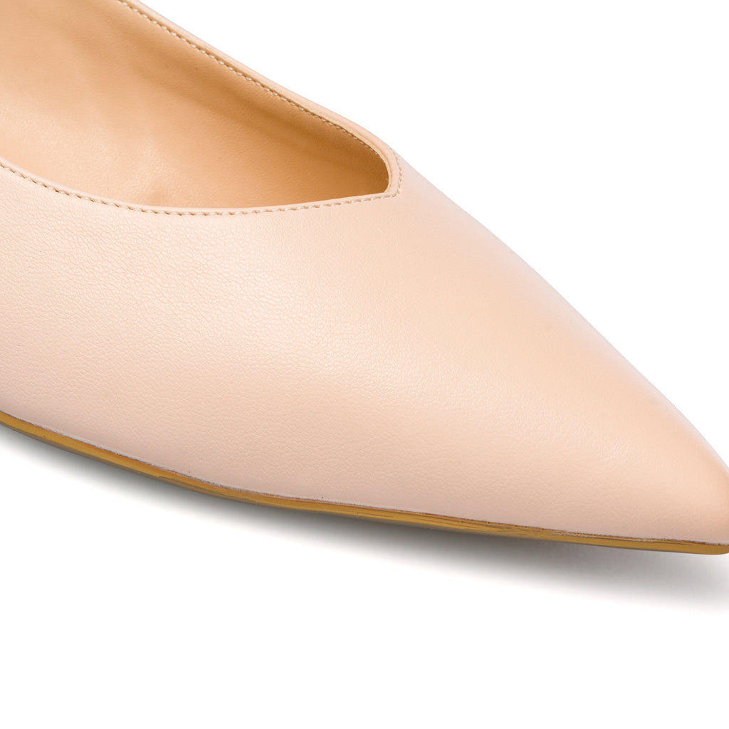 Ballerine slingback alla schiava color nude con laccetti alla caviglia Lora Ferres