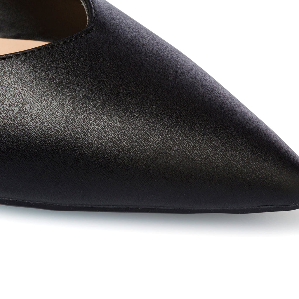 Ballerine slingback alla schiava nere con laccetti alla caviglia Lora Ferres