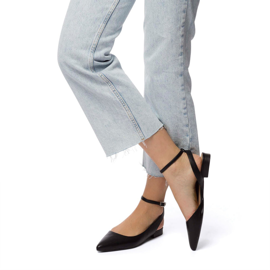 Ballerine slingback nere con cinturino alla caviglia Lora Ferres