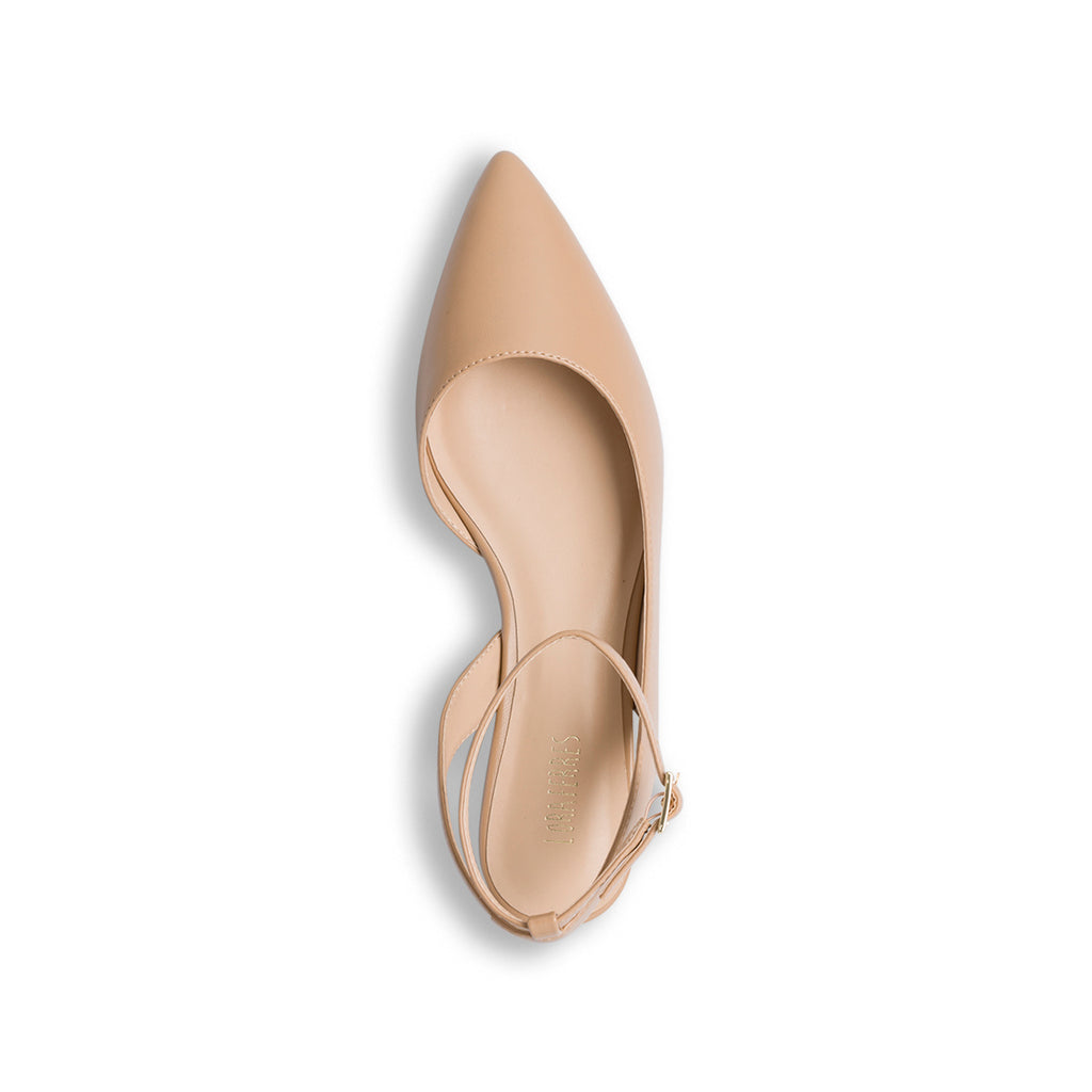 Ballerine slingback beige con cinturino alla caviglia Lora Ferres