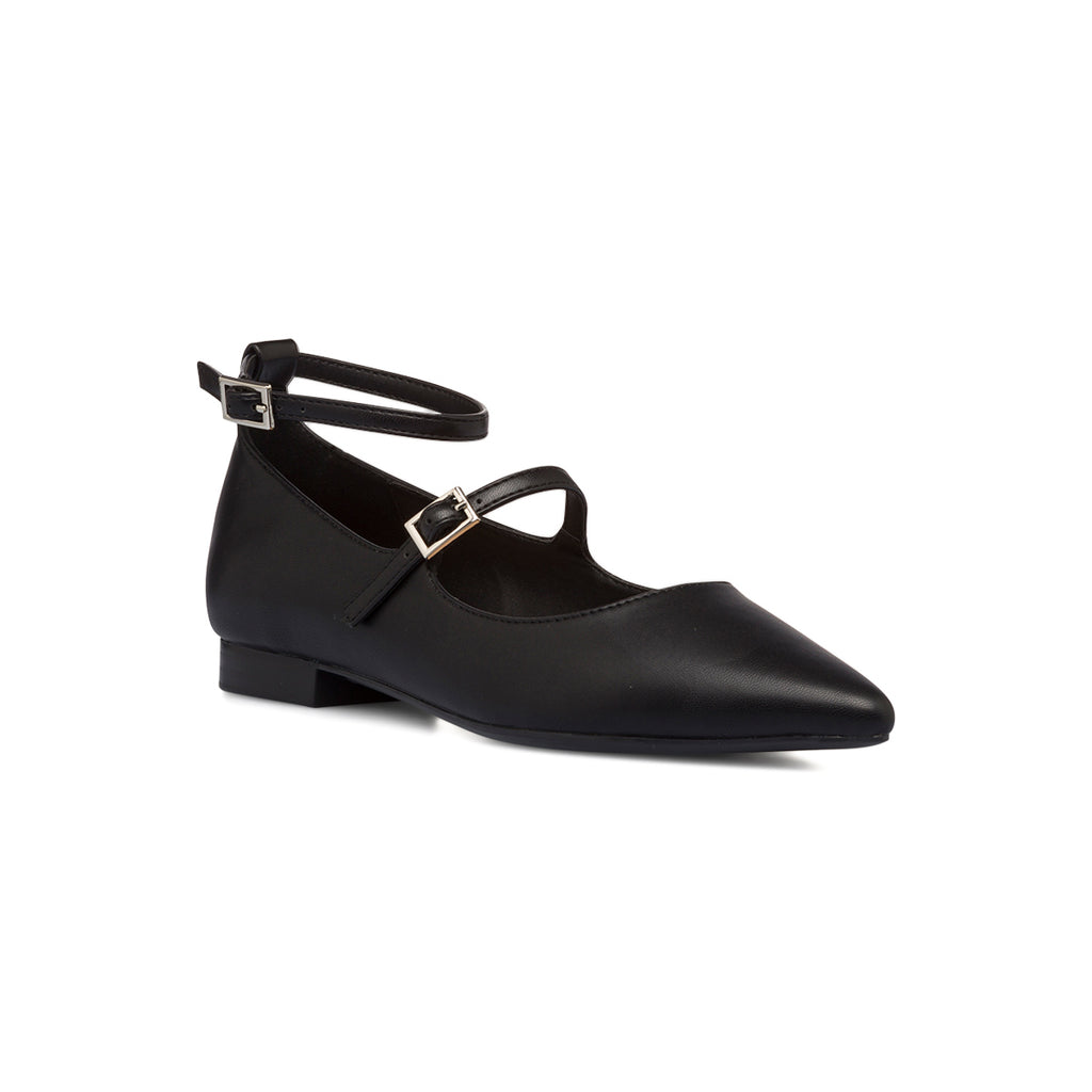 Ballerine nere da donna con cinturino alla caviglia Swish Jeans