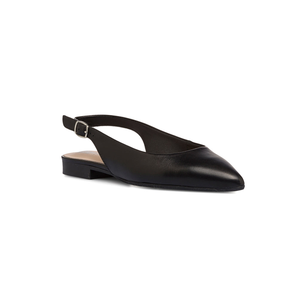 Ballerine slingback nere in pelle da donna Primopiano