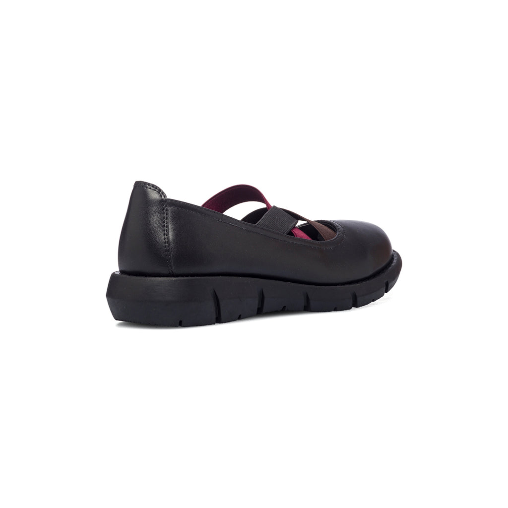 Ballerine nere con cinturini bicolore P Eco Friendly