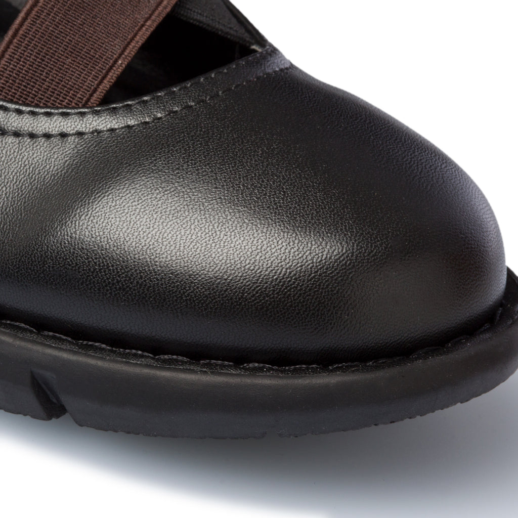 Ballerine nere con cinturini bicolore P Eco Friendly