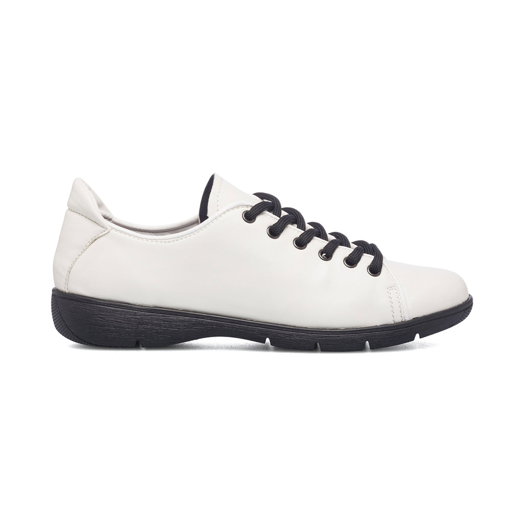 Scarpe comfort bianche con lacci neri P Soft