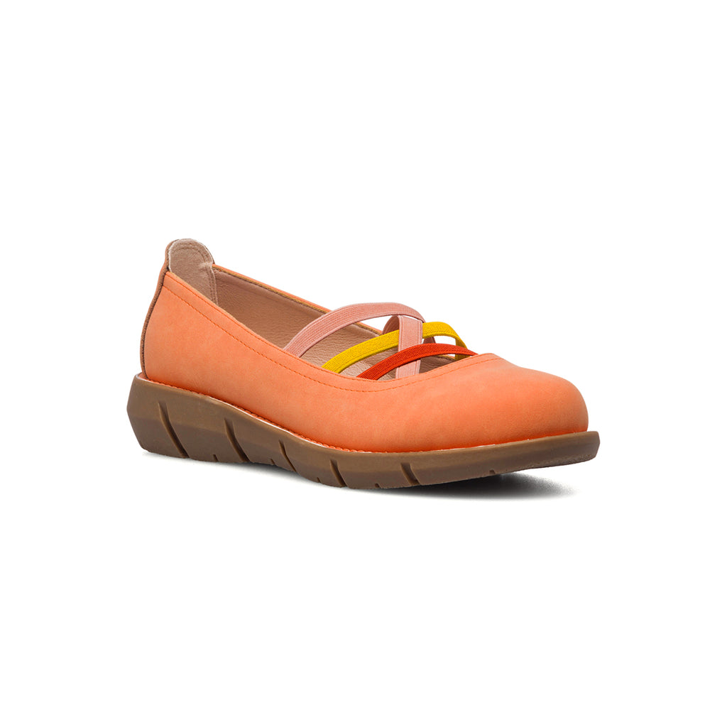 Ballerine arancioni da donna in nubuck P Eco Friendly