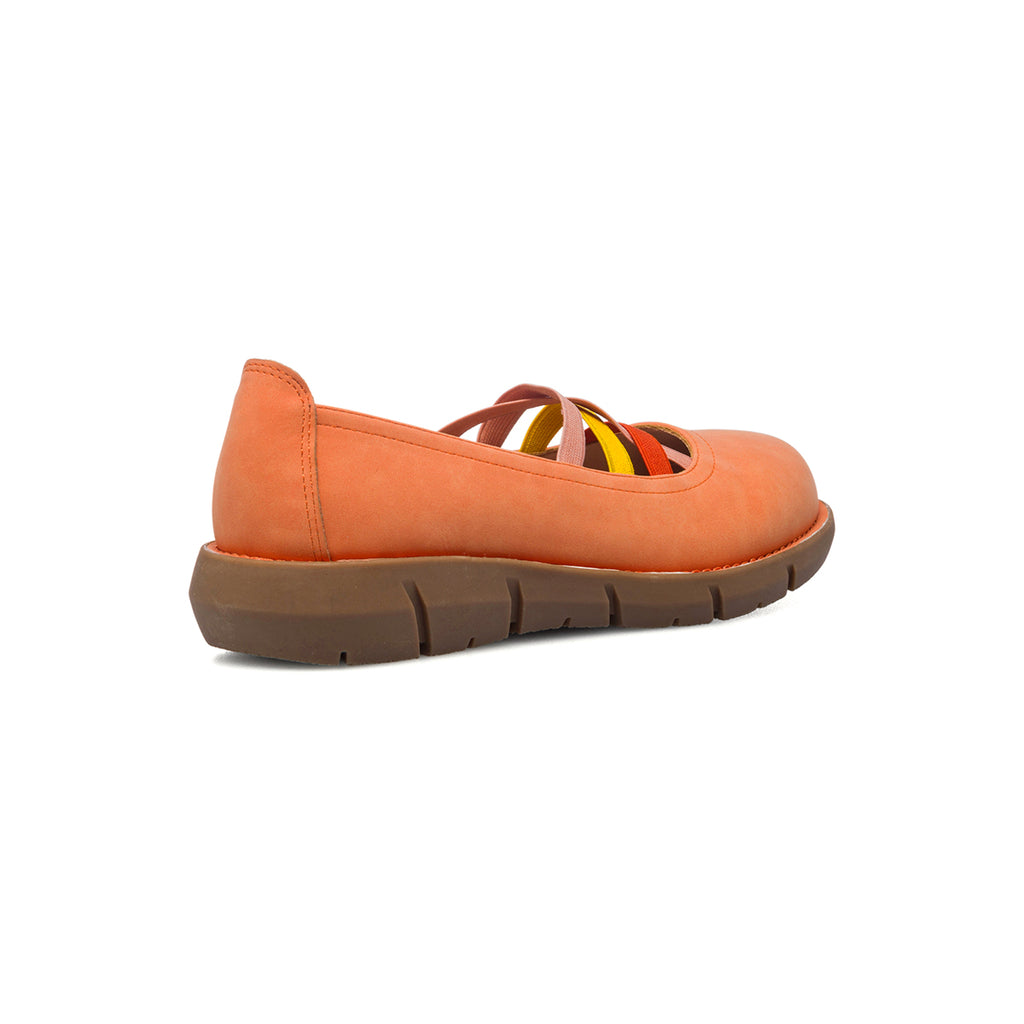 Ballerine arancioni da donna in nubuck P Eco Friendly
