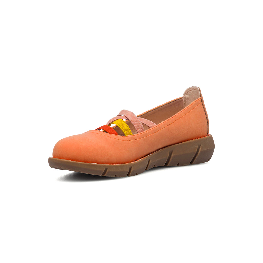 Ballerine arancioni da donna in nubuck P Eco Friendly