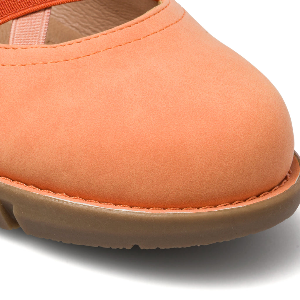 Ballerine arancioni da donna in nubuck P Eco Friendly