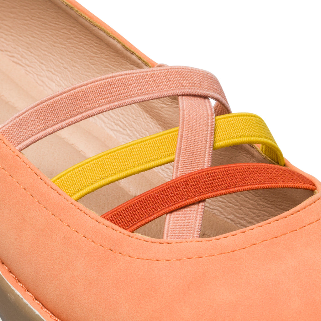 Ballerine arancioni da donna in nubuck P Eco Friendly