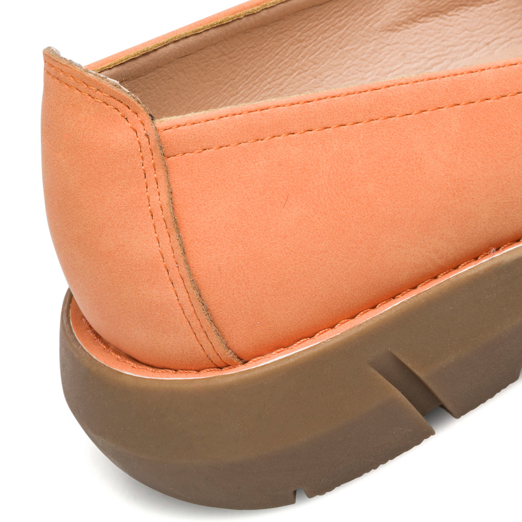 Ballerine arancioni da donna in nubuck P Eco Friendly