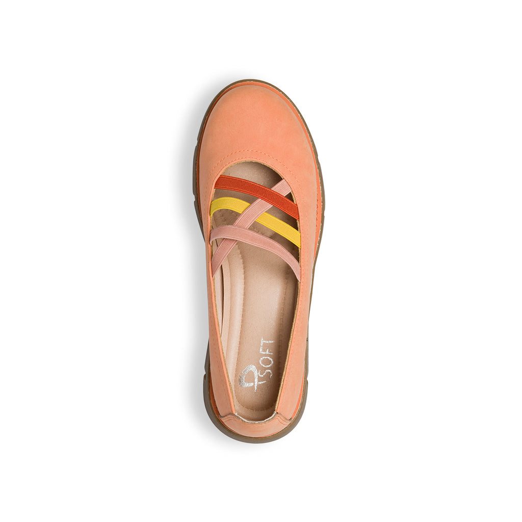 Ballerine arancioni da donna in nubuck P Eco Friendly