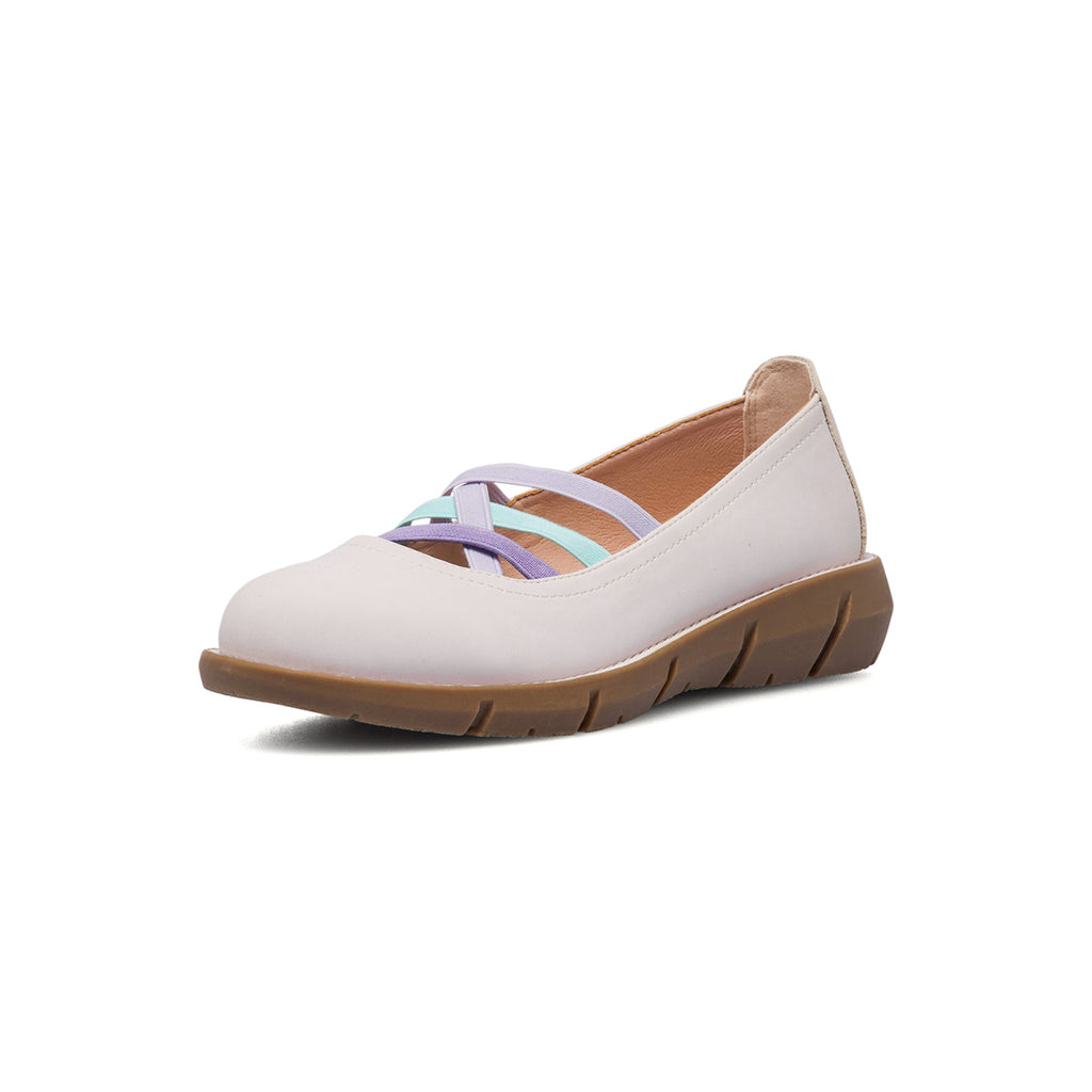 Ballerine bianche da donna in nubuck P Eco Friendly