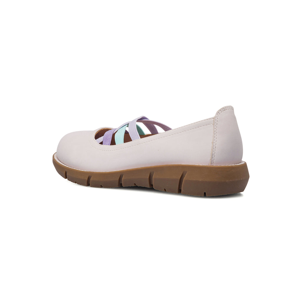 Ballerine bianche da donna in nubuck P Eco Friendly