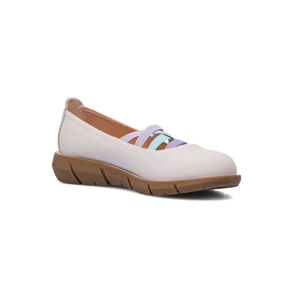 Ballerine bianche da donna in nubuck P Eco Friendly