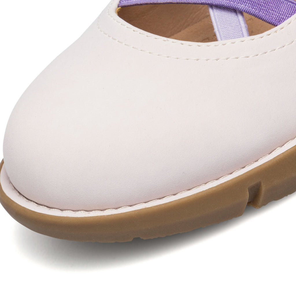 Ballerine bianche da donna in nubuck P Eco Friendly