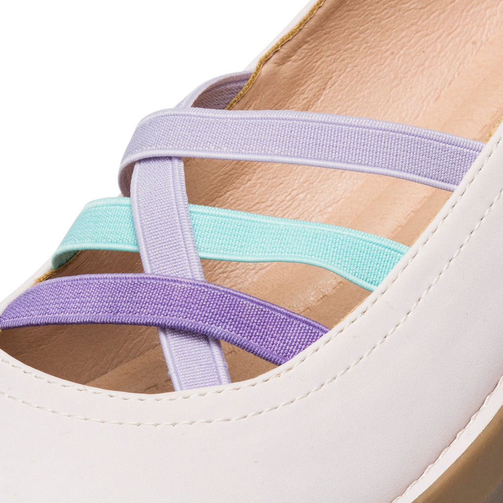 Ballerine bianche da donna in nubuck P Eco Friendly