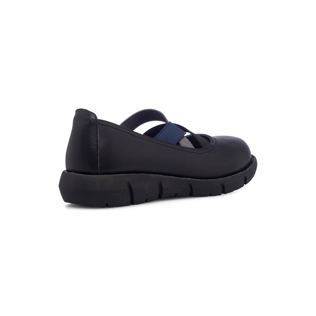 Ballerine nere da donna con fascette colorate P Eco Friendly