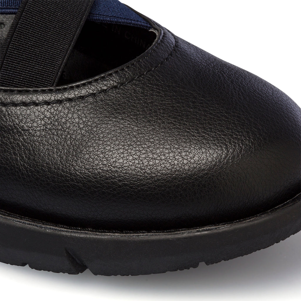 Ballerine nere da donna con fascette colorate P Eco Friendly