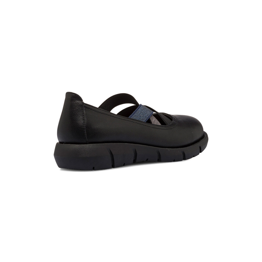 Ballerine nere da donna con cinturini elastici P Eco Friendly