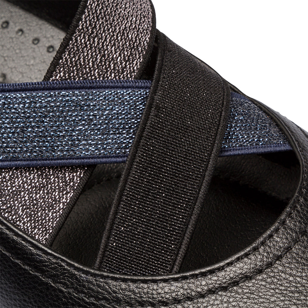 Ballerine nere da donna con cinturini elastici P Eco Friendly