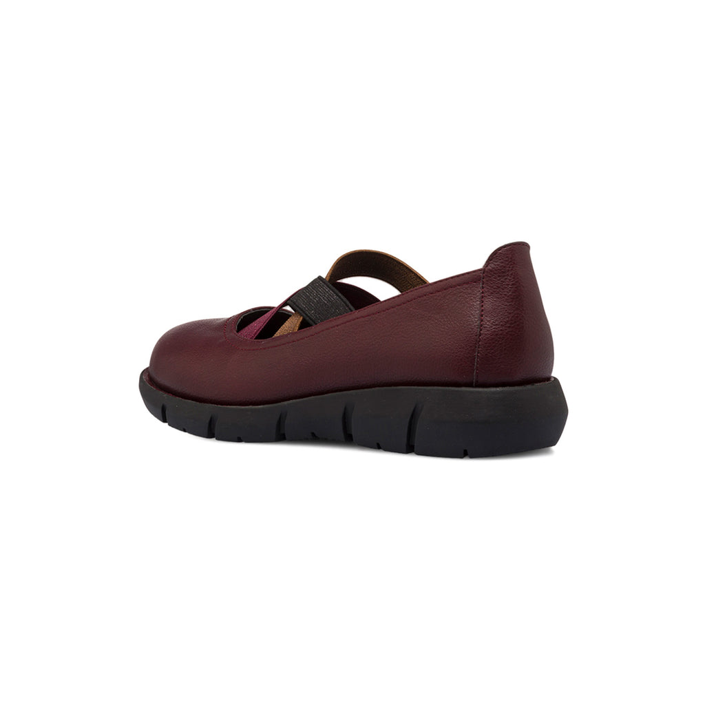 Ballerine bordeaux da donna con cinturini elastici P Eco Friendly