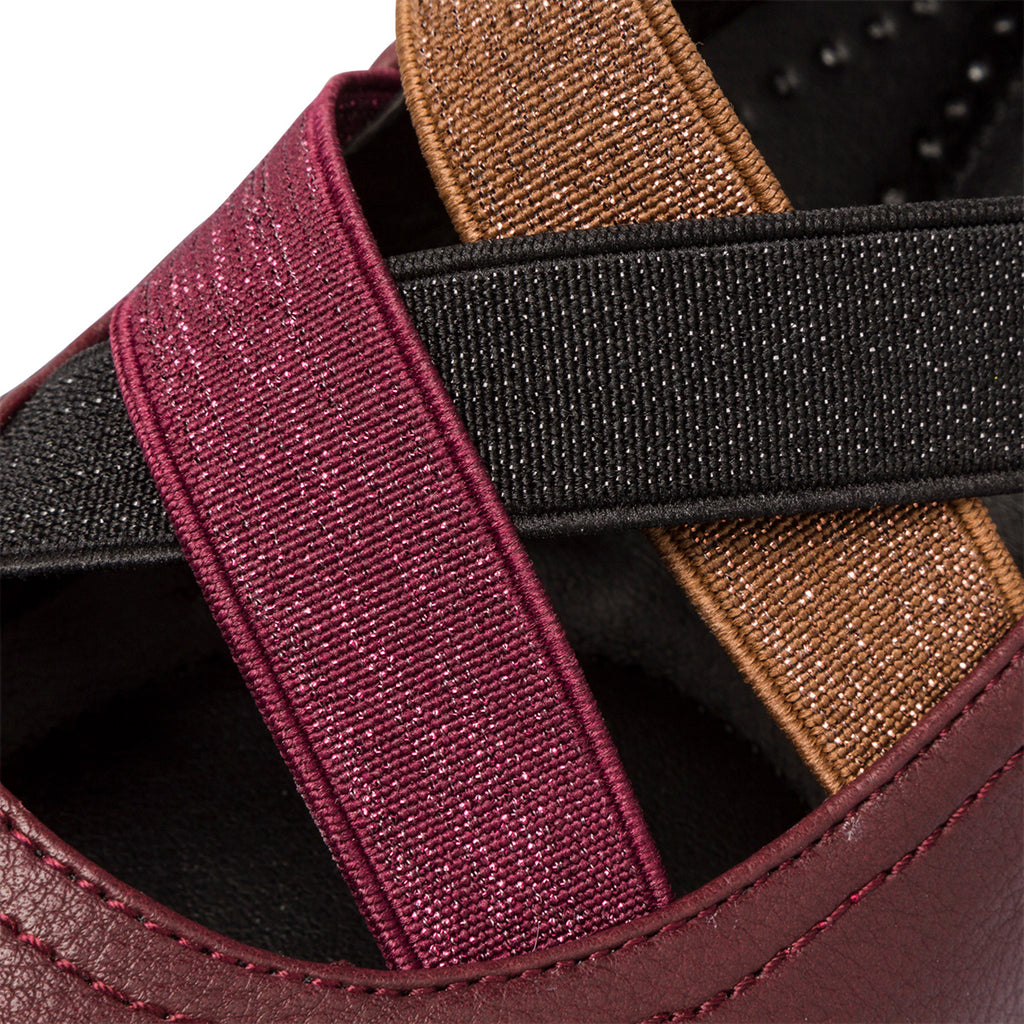 Ballerine bordeaux da donna con cinturini elastici P Eco Friendly