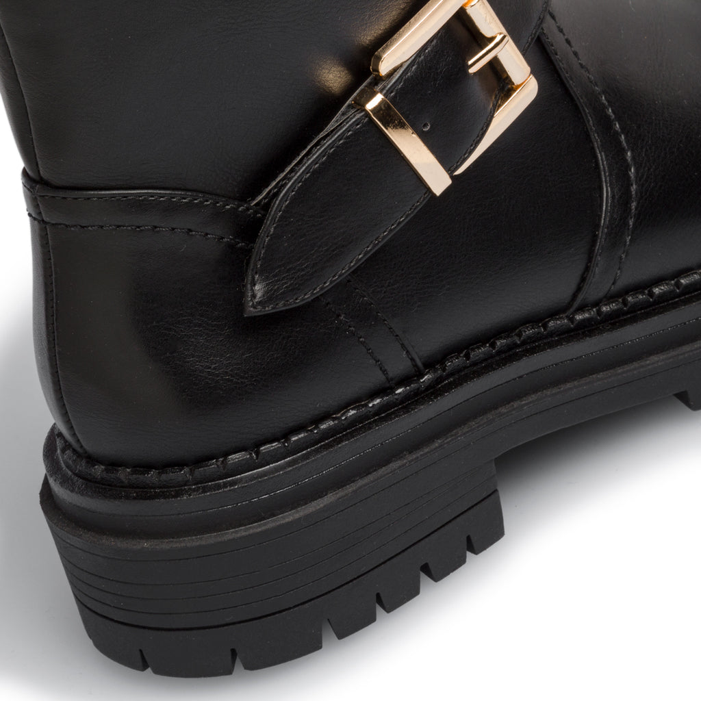 Stivaletti neri con fibbie in metallo Swish Jeans
