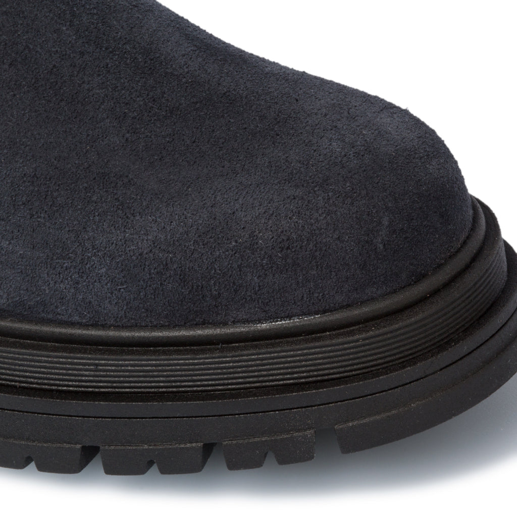 Stivaletti blu in pelle scamosciata con inserti elastici Swish Jeans