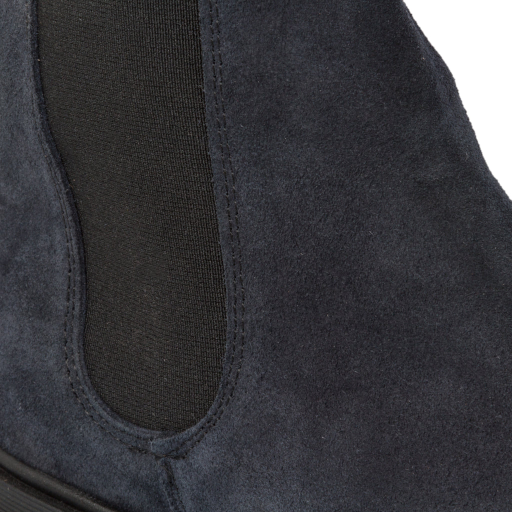 Stivaletti blu in pelle scamosciata con inserti elastici Swish Jeans