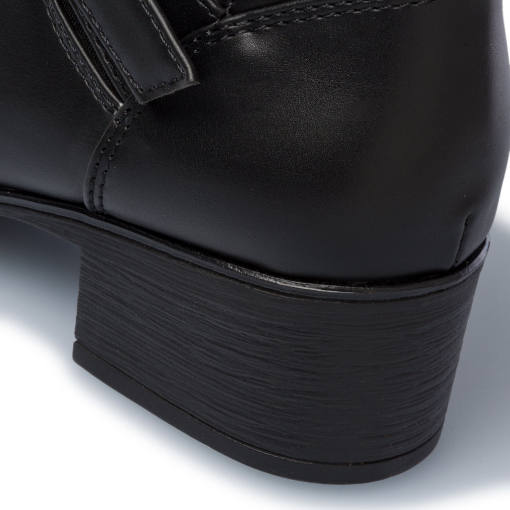 Stivaletti neri con zip e tacco 3 cm Lora Ferres