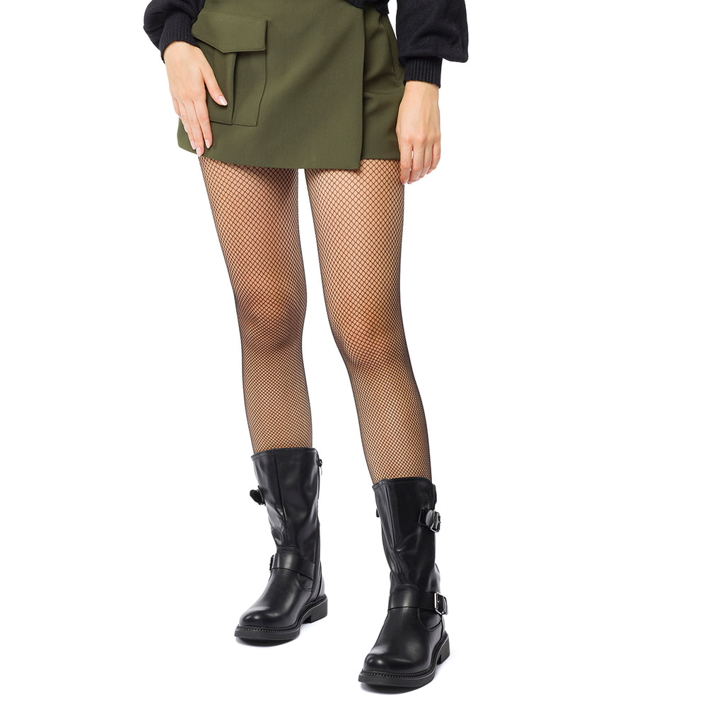 Stivaletti neri da donna con doppia fibbia Lora Ferres