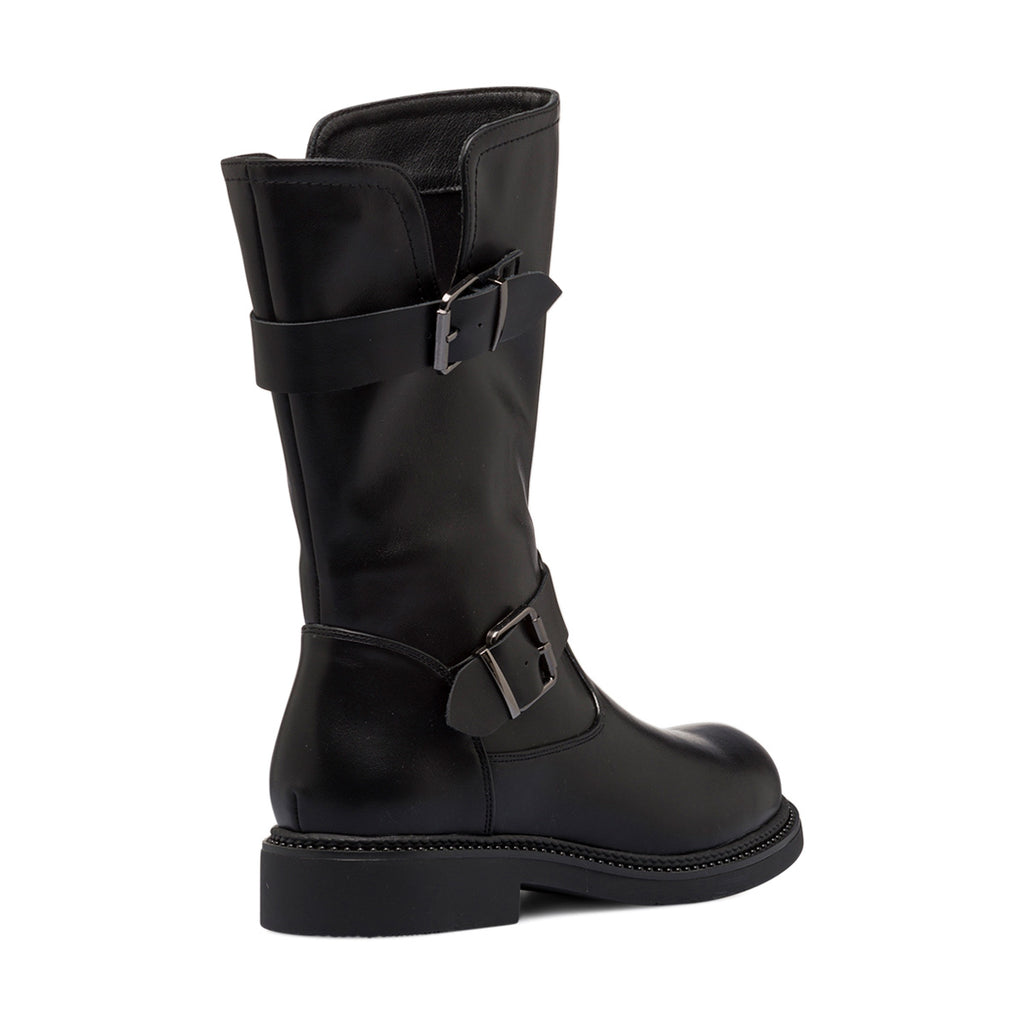 Stivaletti neri da donna con doppia fibbia Lora Ferres