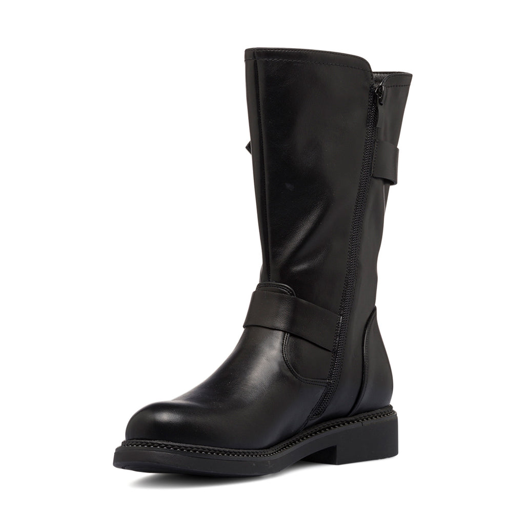 Stivaletti neri da donna con doppia fibbia Lora Ferres