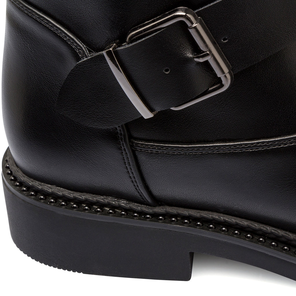 Stivaletti neri da donna con doppia fibbia Lora Ferres