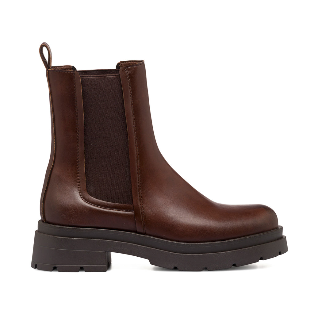 Stivaletti con elastici marroni da donna con suola chunky Lora Ferres