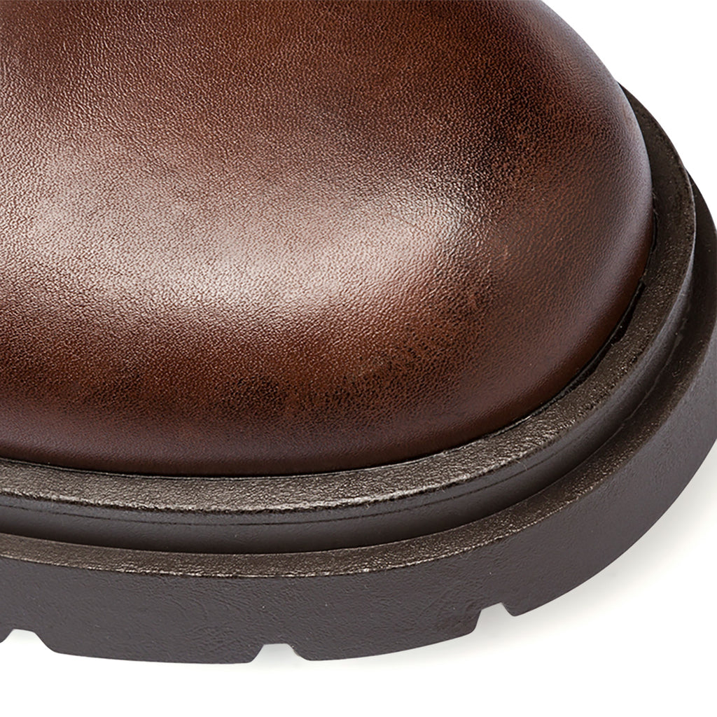 Stivaletti con elastici marroni da donna con suola chunky Lora Ferres