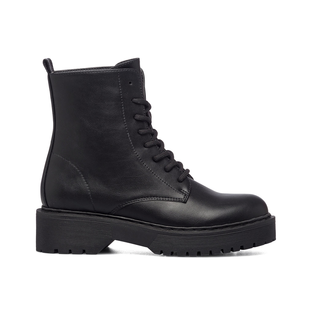 Anfibi neri con suola platform Lora Ferres