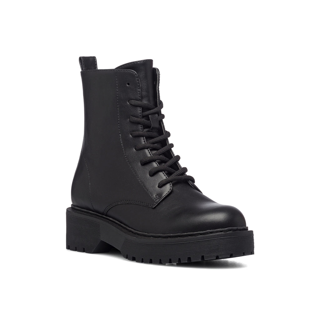 Anfibi neri con suola platform Lora Ferres