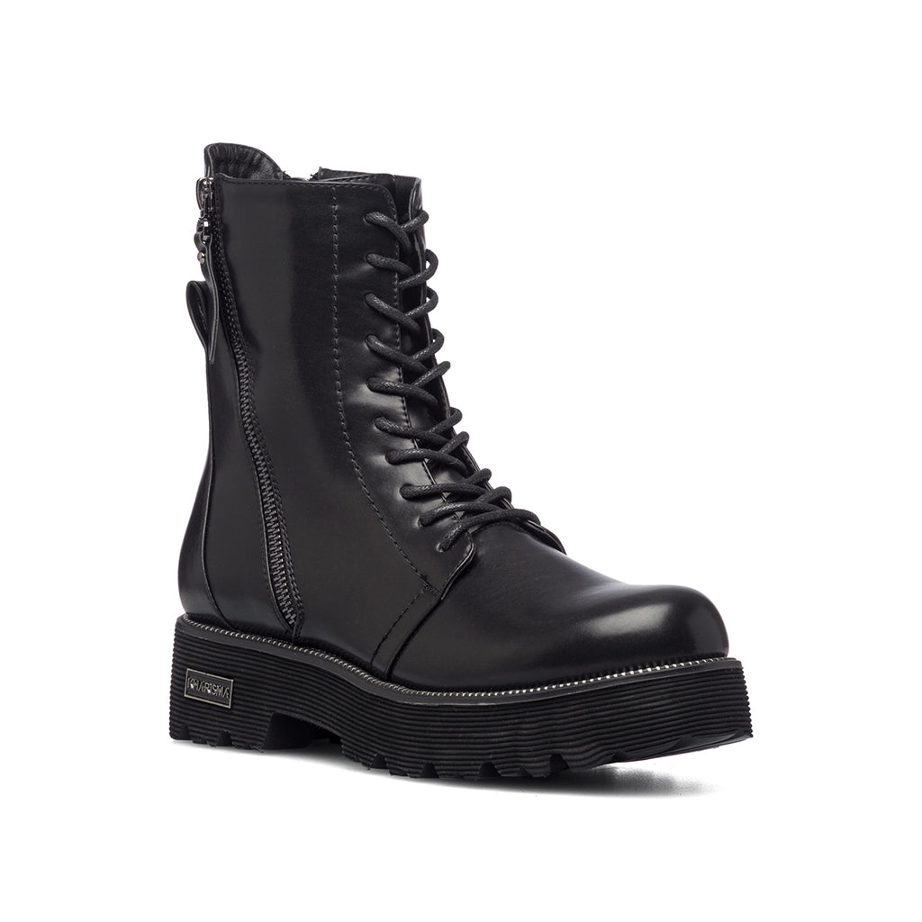 Anfibi neri con zip laterale Lora Ferres