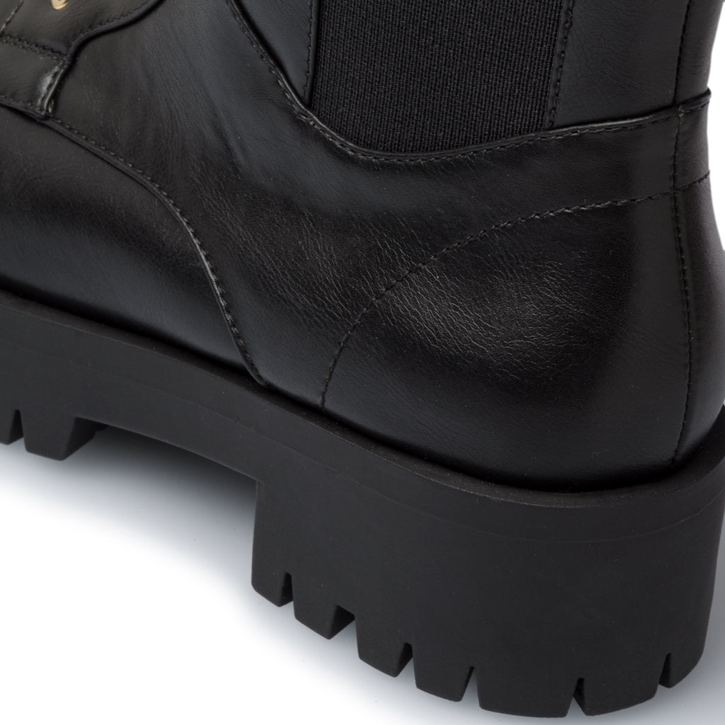 Anfibi neri con inserto elastico Swish Jeans