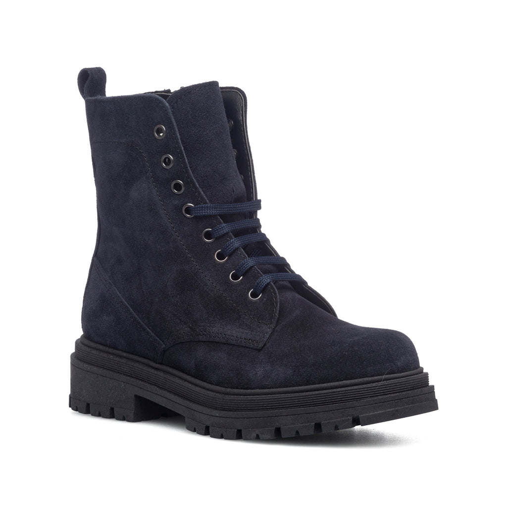 Anfibi blu in pelle scamosciata Swish Jeans