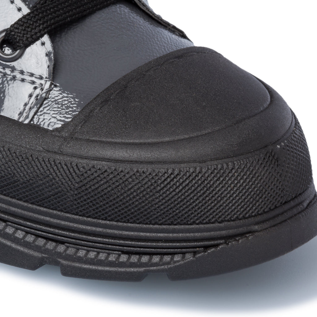 Anfibi grigi effetto vernice Swish Jeans