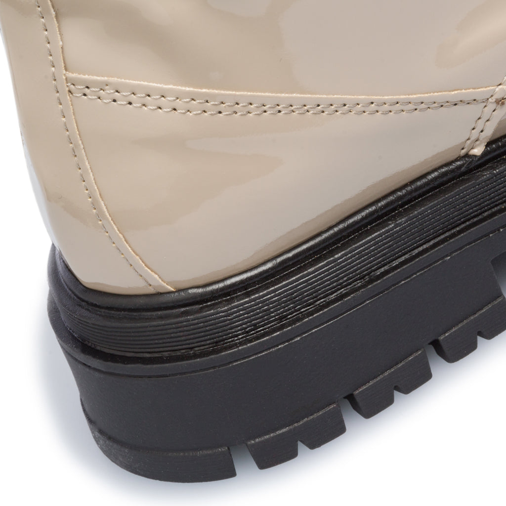 Anfibi taupe in pelle effetto vernice Swish Jeans
