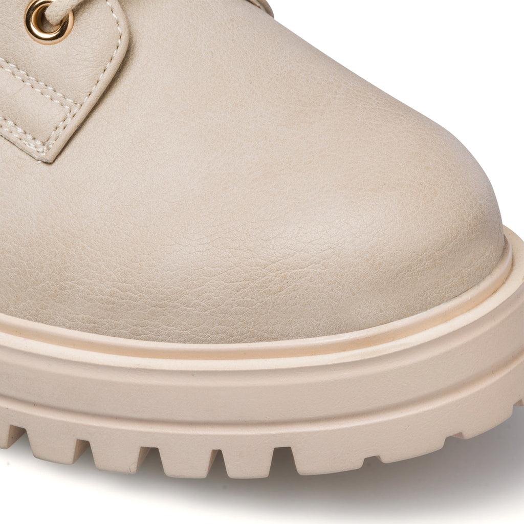 Anfibi beige da donna con inserto elastico Lora Ferres