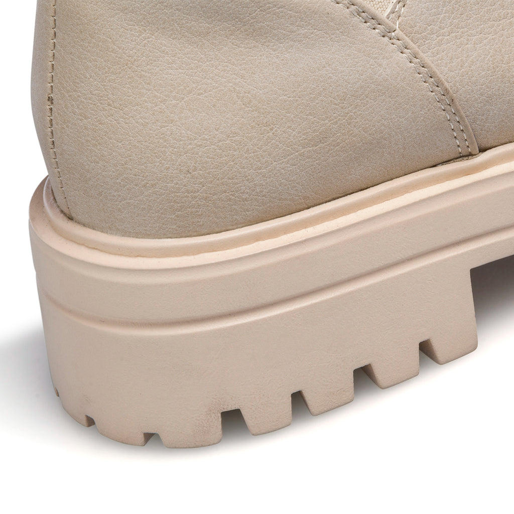 Anfibi beige da donna con inserto elastico Lora Ferres