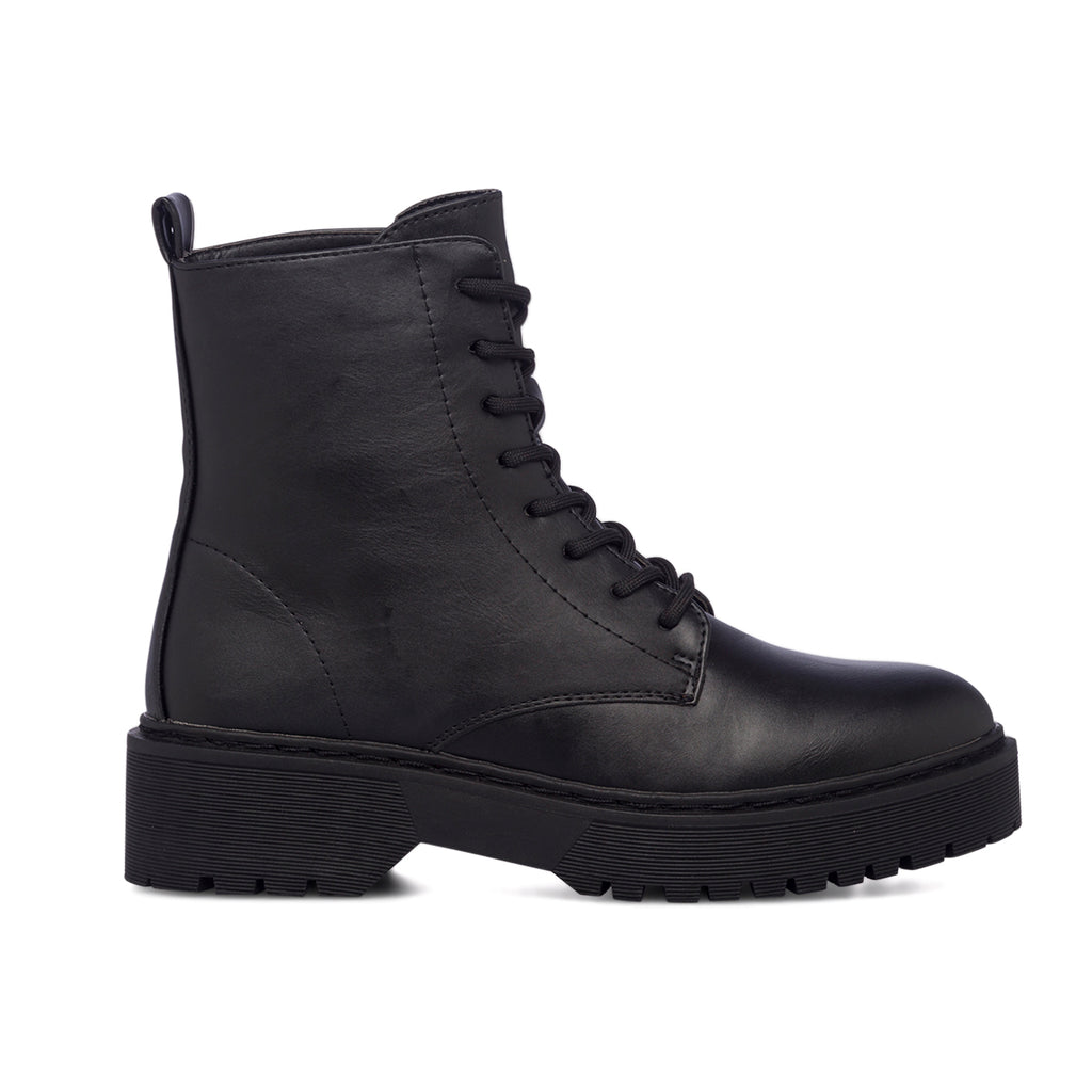Anfibi neri da donna con suola chunky Lora Ferres