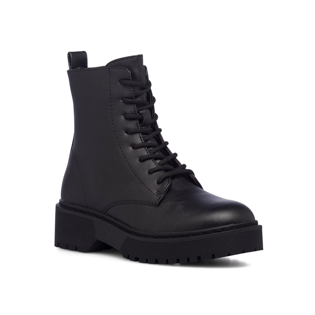Anfibi neri da donna con suola chunky Lora Ferres