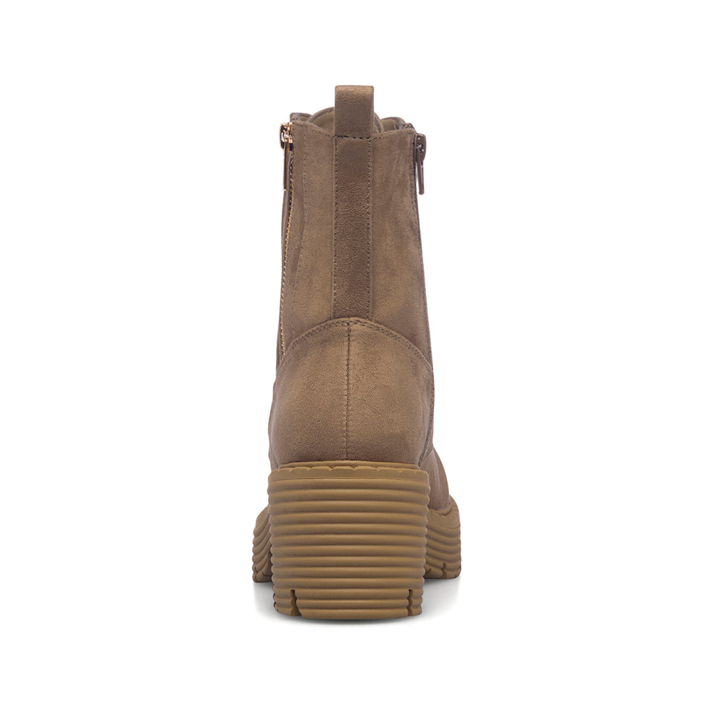 Anfibi beige da donna con tacco 6 cm Swish Jeans